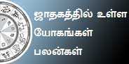 ஜாதகத்தில் உள்ள யோகங்கள் எவை, தெரிந்து கொள்க.